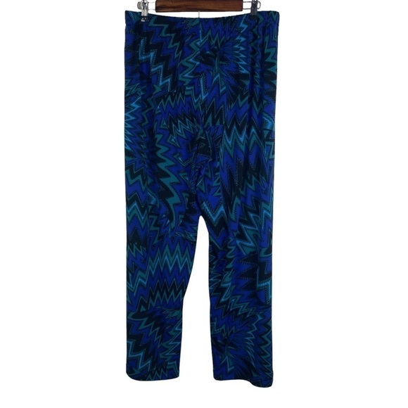 CSC‎ Studio Pull on Elastic Waist Lounge Pants Women's XL Blue Green - Picture 2 of 6